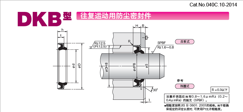 DKB型往复运动用防尘密封件